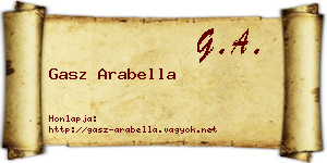 Gasz Arabella névjegykártya